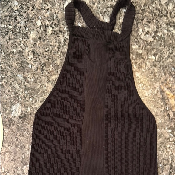 Free People Black Ribbed Halter Top - Picture 1 of 3